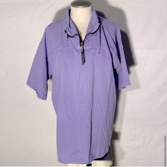 Vintage Honey-Komb EzzeWear Purple 1/4 Zip Top S - Picture 10 of 15